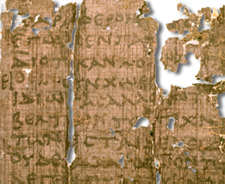 Frammento di papiro da Ercolano