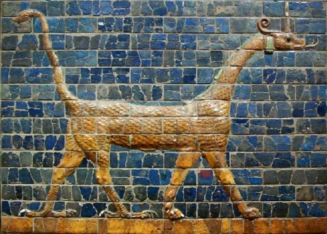 Il "mushkhusshu", il drago-serpente raffigurato sulla porta di Ishtar a Babilonia