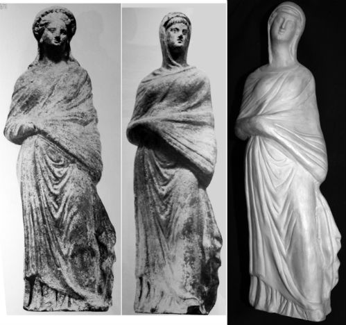Statuine in terracotta ricavate da matrici appartenute allo stesso Biondi e usate dai discendenti per produrre falsi 