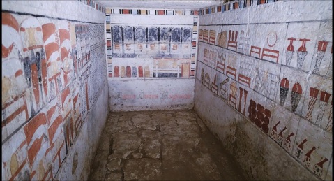 La tomba del sacerdote Sa Bi, trovata nella necropoli di Saqqara: visse sotto il faraone Pepi II (VI dinastia) 