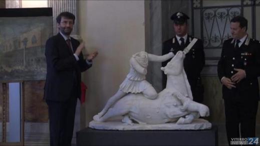Il ministro Dario Franceschini plaude per il ritrovamento e il restauro del gruppo scultoreo del dio Mitra