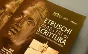 Il manifesto del progetto-mostra "Etruschi maestri di scrittura"