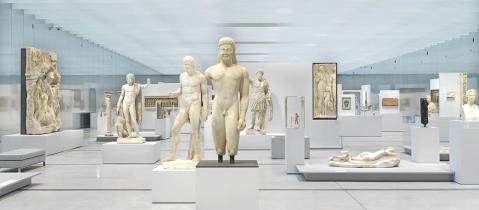 La grande galleria della sede distaccata del museo del Louvre a Lens