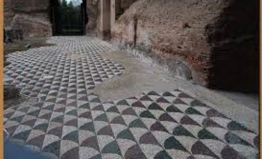 Il grande mosaico alle Terme di Caracalla a Roma restaurato da Bulgari