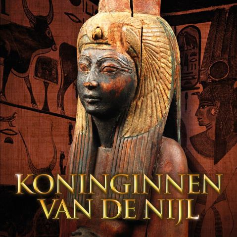 Il manifesto della mostra "Regine del Nilo" al Rjiksmuseum van Oudeheden di Leiden